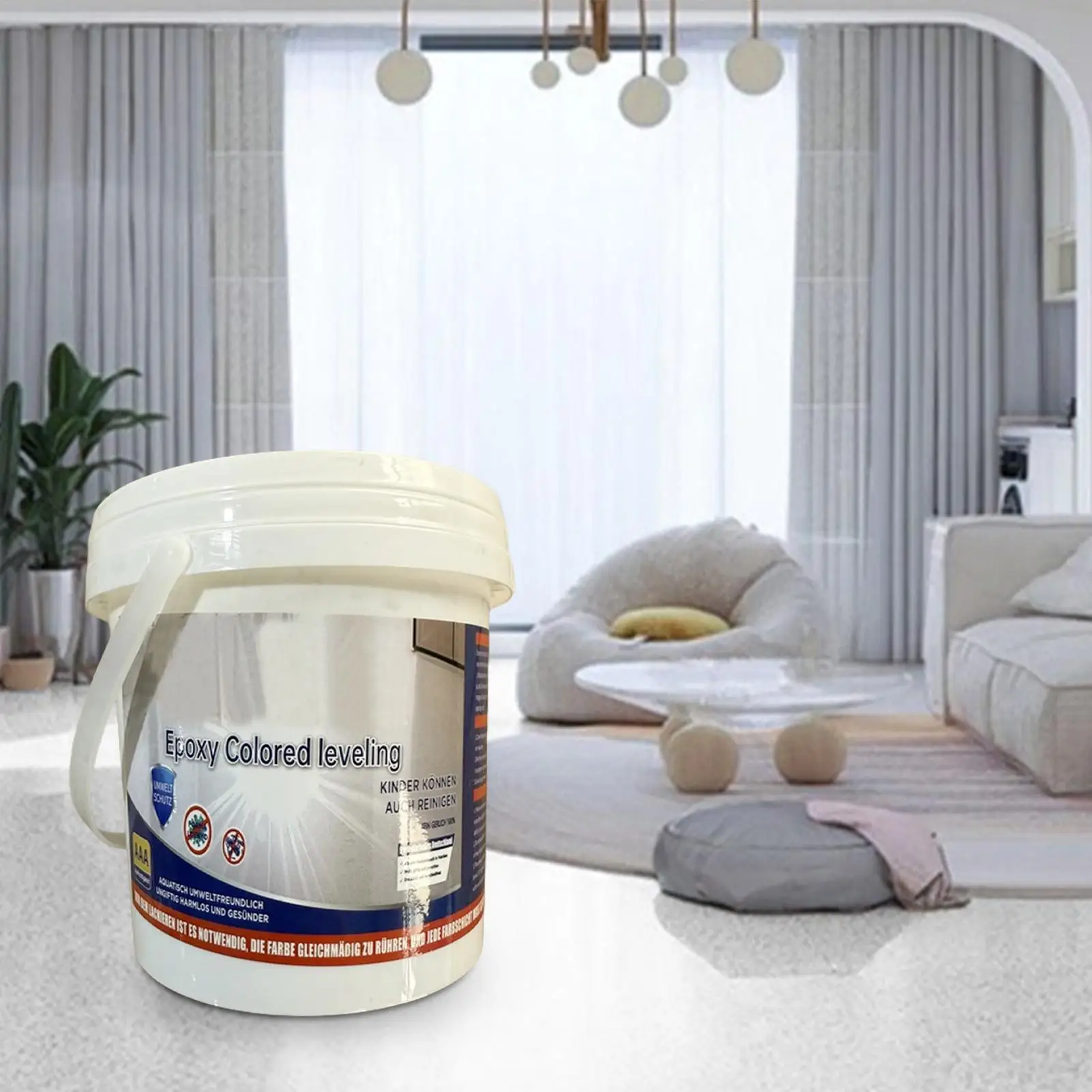 High Gloss Marble Effect Epoxy Floor Coating Marble Garage Paint Waterproof Floor Paint No Pungent workshop cement floor paint