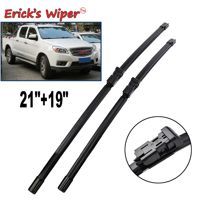 Erick's Wiper LHD Front Wiper Blades For JAC Shuailing Frison T6 T8 2015 - 2023 Windshield Windscreen Window Brushes 21''+19''