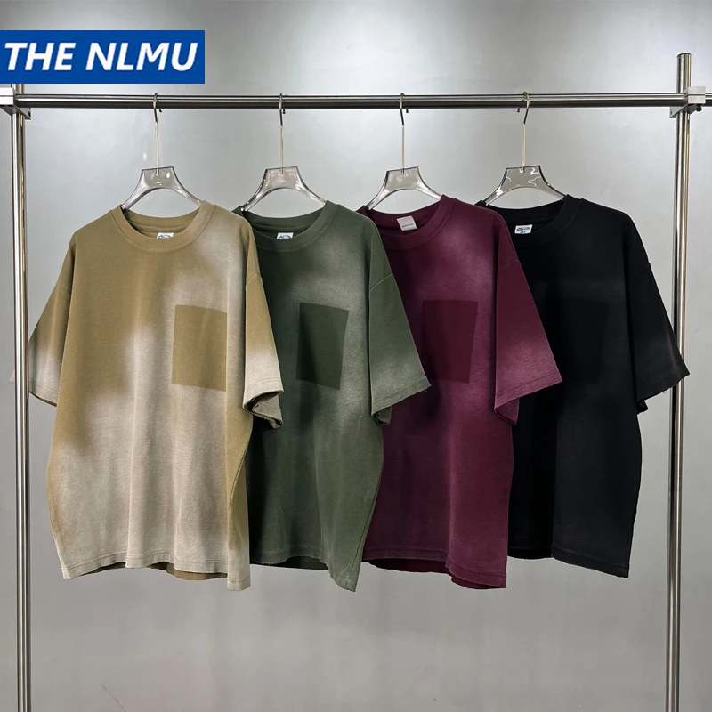 

Лето 2026, винтажная стираная футболка, мужская уличная одежда в стиле хип-хоп, футболка с принтом тай-дай, топы унисекс в стиле Харадзюку, футболки Y2K