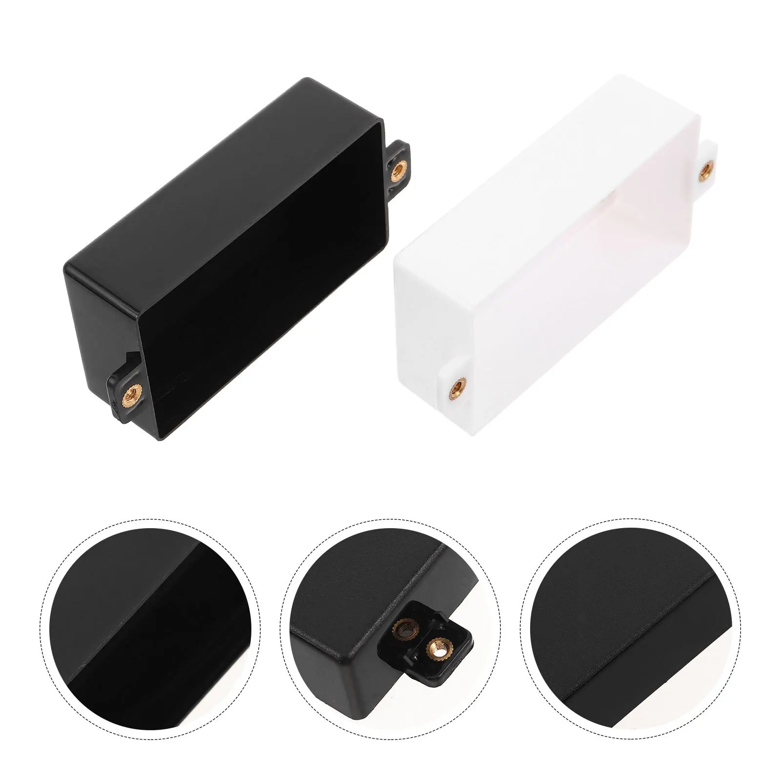 

6Pcs Electric Guitar Pickup Covers Black White Matte ABS Copper Ears Enhances Sound Clarity and Richness Electric Guitar Pickup