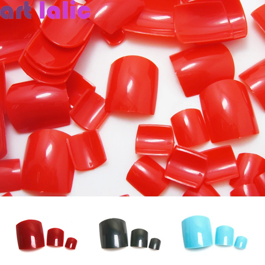 500 stuks kunstmatige teennagels tips Franse acryl volledige dekking professionele nail art decor manicure gereedschap voor teennagels