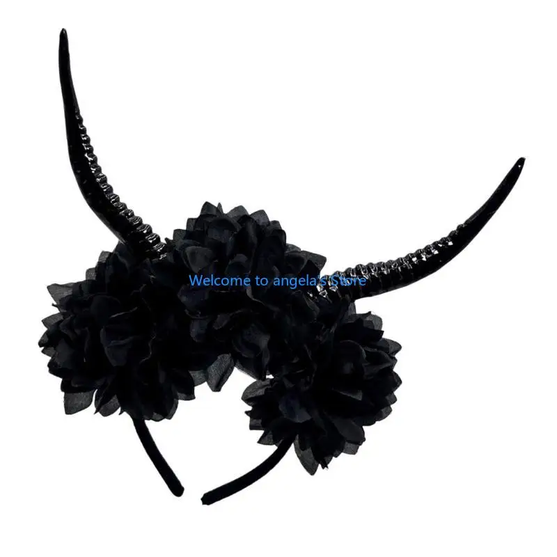 X4YC Comfortable Resin Antelope Horn Hairband For Adults Kids Costume Role Play Props