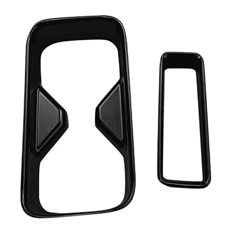 2 pçs console central do carro suporte de copo de água decoração capa guarnição adesivos peças para honda hrv HR-V vezel 2021-2023 preto brilhante