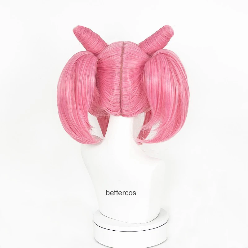 High Quality Sailor Chibi Usa Chibiusa Wigs Short Pink With Ponytail Clip Heat Resistant Synthetic Hair Cosplay Wig + Wig Cap image 5