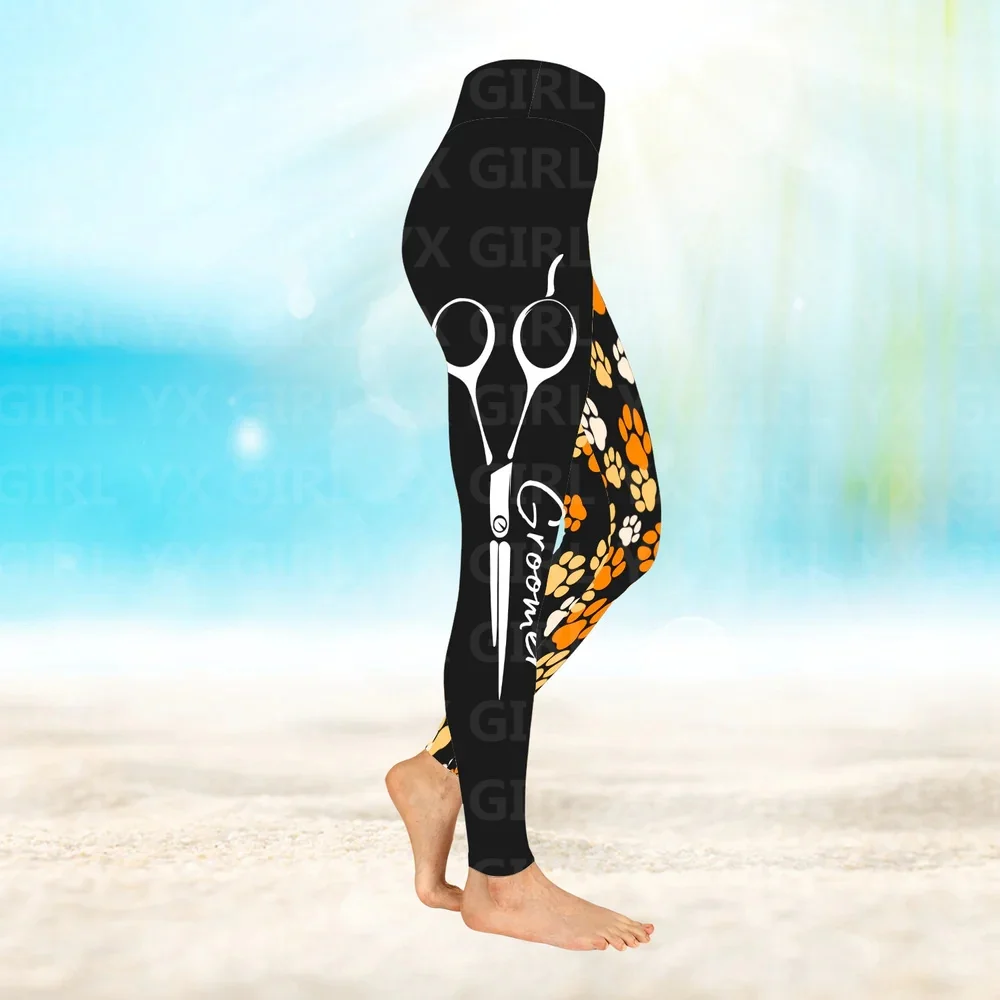 Dog Groomer Pet Groomer Salon Pet Bling Bling 3D Legging All Over 3D Printed Legging For Women