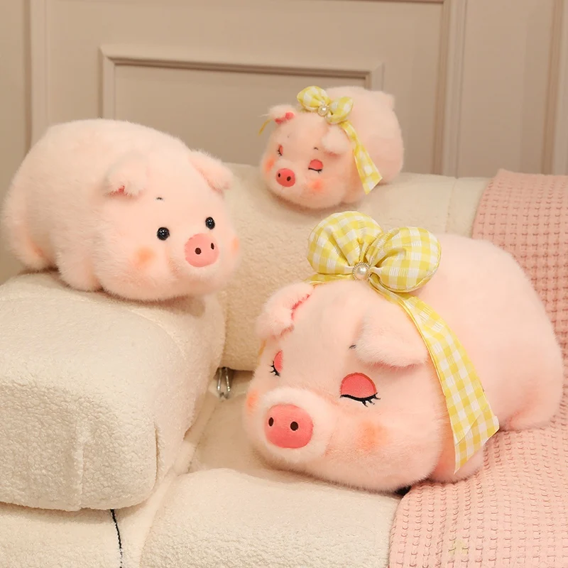 

Плюшевая игрушка-поросенок в позе лежащей пары, 20-60 см, мультяшная, милая, мягкая, аниме, толстая свинка, подушка для дивана, декор для комнаты, подарок для девочек