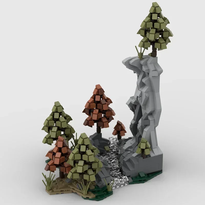 Anillos modelo de película Moc, bloques de construcción, tecnología de paisaje de roca de río, bloques modulares, regalos, juguetes de Navidad, conjuntos DIY de montaje