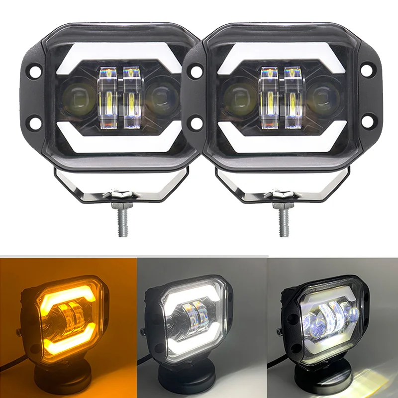 5 inch 40W LED Headlight Motorcycle Angel Eyes for Jeep Wrangler Work Lights Car Off-road Vehicle Spotlight Front Bumper lamp