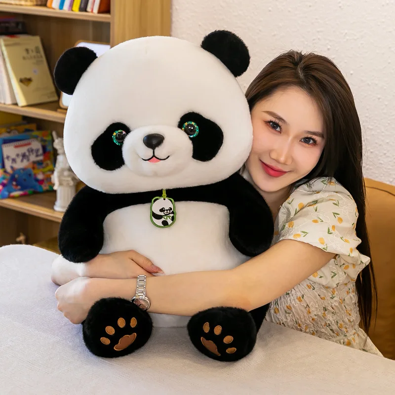 Simulated National Treasure Giant Panda Flower Plush Doll Toy Cloth Doll Children's Gift Sleeping Hug Doll