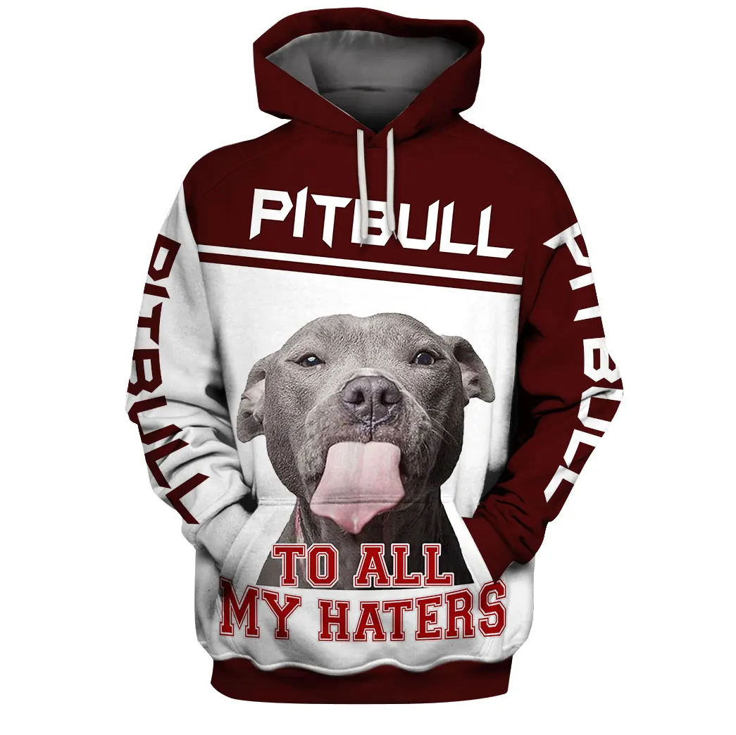 Animal Pitbull Dog 3D Full Printed Unisex Deluxe Hoodie Men Sweatshirt Streetwear Zip Pullover Casual Jacket Tracksuit KJ011