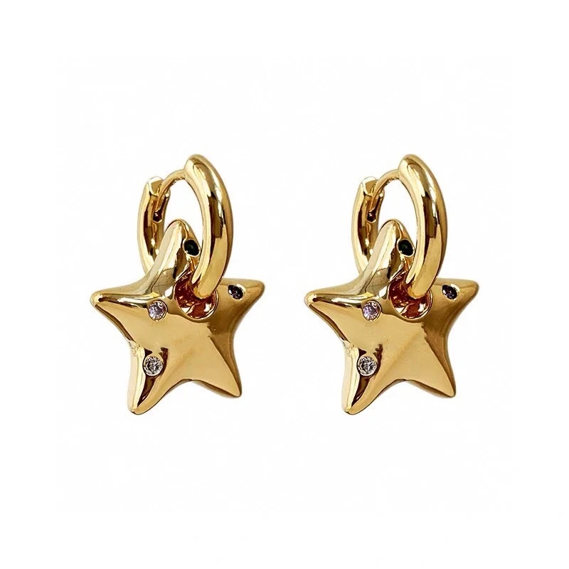 

Five Pointed Star Earrings Light Luxury And Niche High-End Earrings 2023 New Earrings