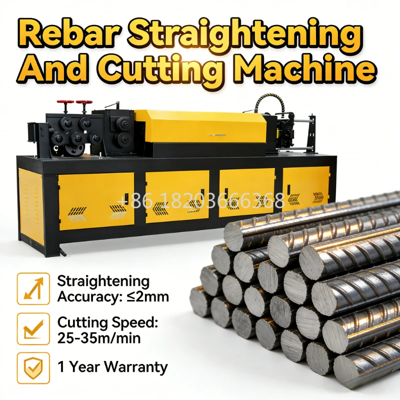 Customized Rebar Straightening Cutting Steel Bar Cutting And Bending Machine