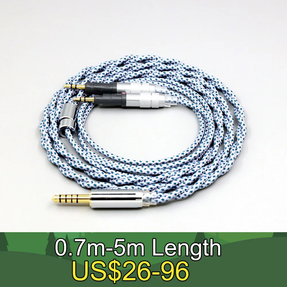 99% Pure Silver Mix Graphene OCC Shielding Earphone Cable For Audio-Technica ATH-R70X headphone LN008657