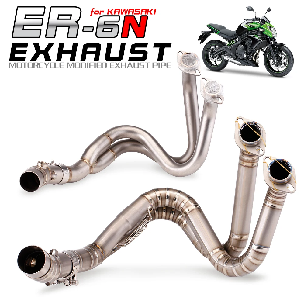 For Kawasaki er6n ninja650 z650 Escape Slip On Front Tube Link Pipe Connect Original full Motorcycle Exhaust System