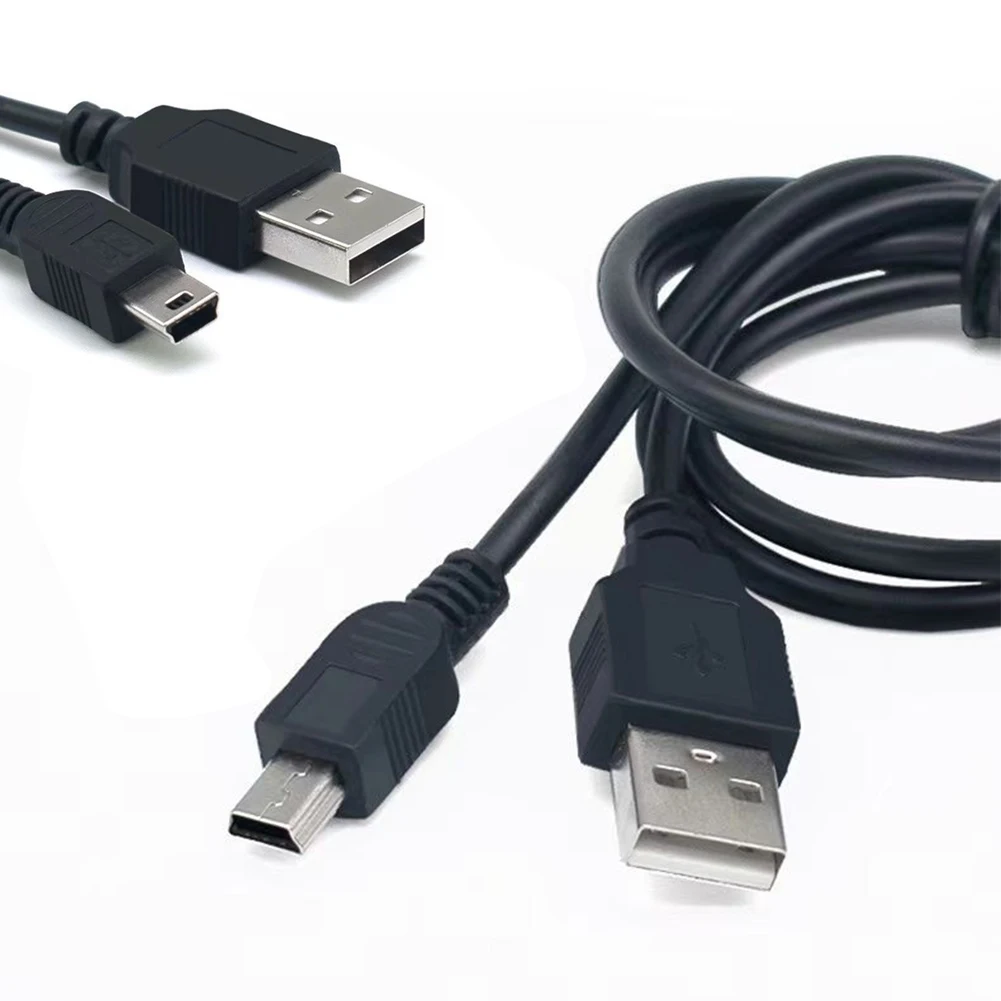 MiniUSB Cable 0.5/0.8M 2/4 Core a Male to Mini B 5 Pin T Port for MP3 MP4 Camera Mobile Phone Hard Disk Computer