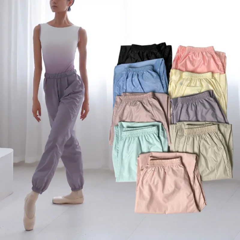 Calça de dança de balé secagem rápida, calça dançante ao ar livre, moletom solto, leve, aquecimento, ginástica, 2024