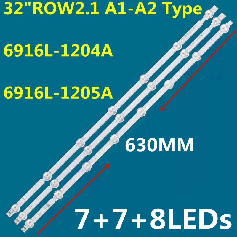 New 5kit LED Backlight Strip For 32''ROW2.1 A1/A2 6916L-1440A 6916L-1439A 32LN5400 32LN5700 32LN5180 32LA621V 32LN519C LC320DUE