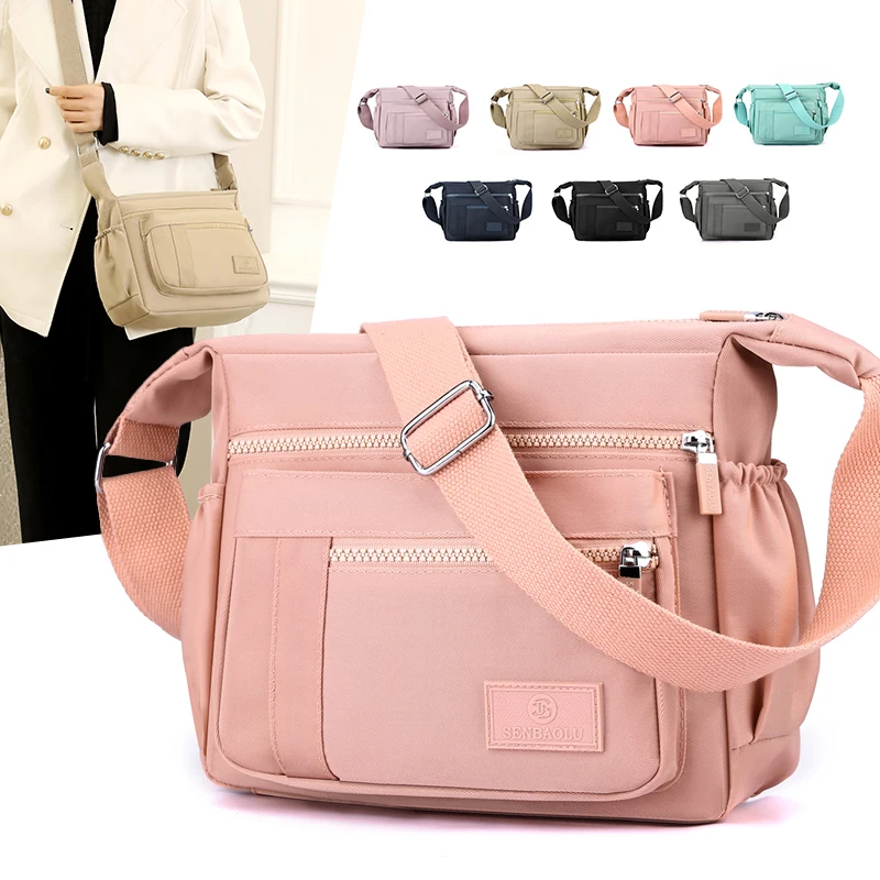 

Casual Multi-pockets Female Shoulder Bag Durable Fabric Nylon Women Shopping Handbag Fashion Women Crossboday Bag sac