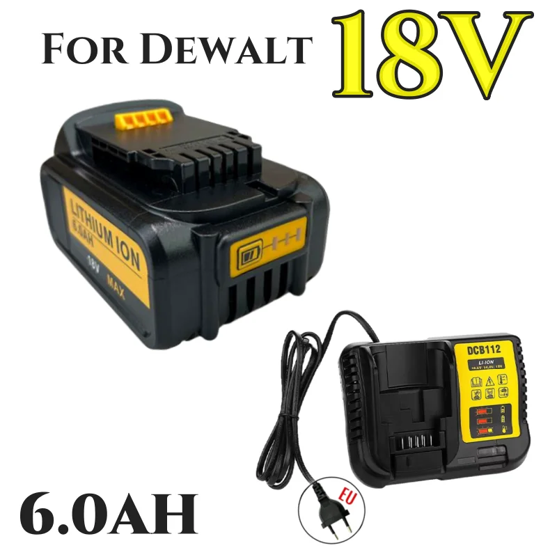 DCB202 литиевая батарея для Dewalt DCB609 18 В 20 В 6000 мАч ручная угловая шлифовальная машина молоток перезаряжаемый