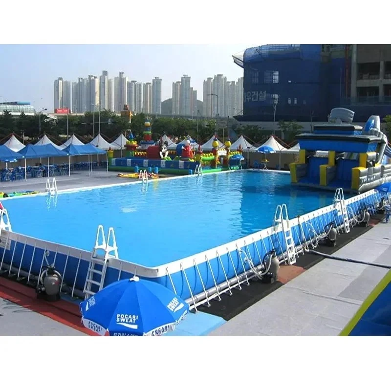 

New arrival Summer Outdoor Large Metal Frame Swimming Pool Above Ground Portable Frame Pool For Kids Adults