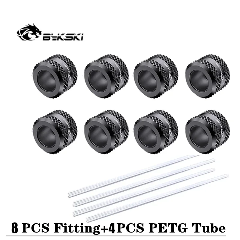 Bykski acessórios para tubo rígido combo od14 mm tubo rígido para sistema de resfriamento de água pc petg/acrílico/metal conector de tubulação rígida