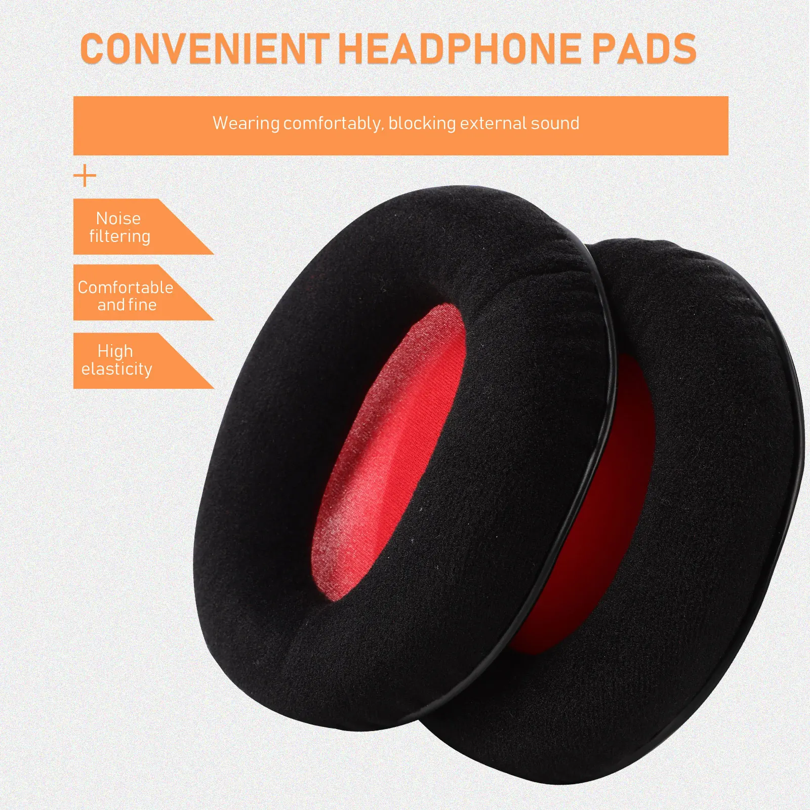 

2Pcs Earphone Sponge Covers Soft Breathable High Elastic Replacement Headphone Protective Sleeves Compatible for Khx-Hscp
