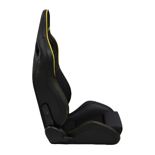 JiaBeir 1039RM Series Comfortable Universal Reclining Black PVC Carbon Look Leather Adjustable Racing Seats