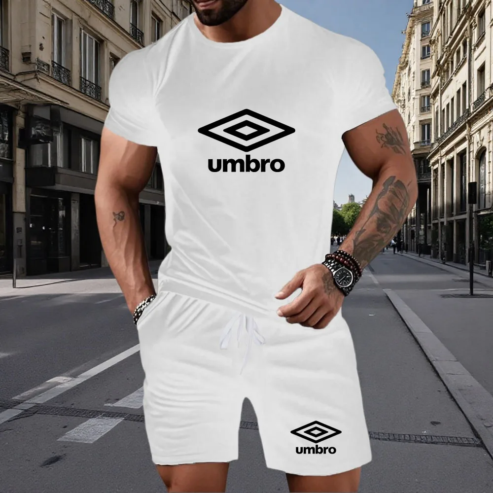 

Men's set 2026 summer men's clothing casual T-shirt+shorts two-piece set men's short sleeved breathable sports set two-piece set