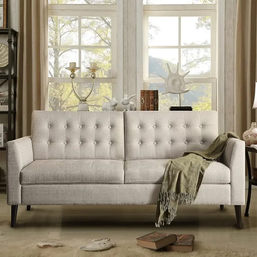 

Rectangular Loveseat Furniture Sofa in a Box Small Area Couches for Living Room, Standard, Beige