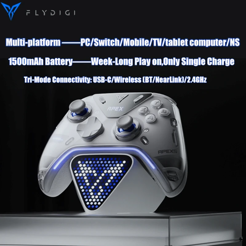

Flydigi apex 5 controller gamepad wireless gamepad for pc /Switch/Phone/TV/tablet computer,charging dock with Cool RGB screen