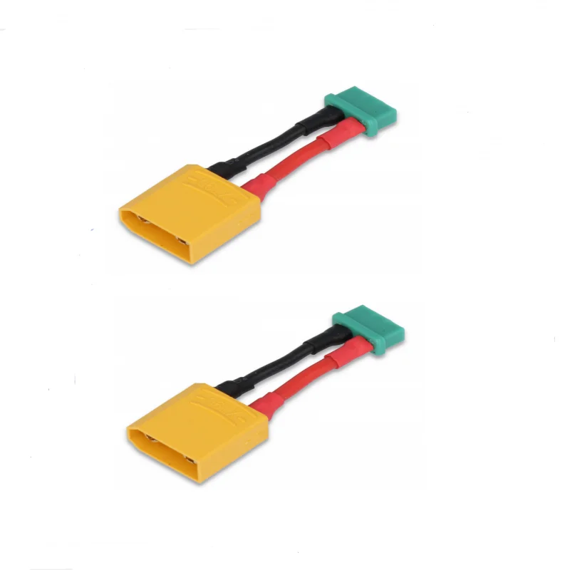 2pcs Male Female XT90 to Deans T Plug EC3 XT60 MPX Plug Connector Adapter with 12awg 4cm Silicone Wire Cable For RC Battery ESC