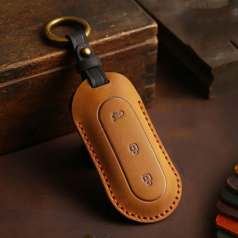 Car Key Cover Case Keyring Protective Bag for Leading Ideal One Li Auto L9 Fob Protector Keychain Accessories Car-Styling Holder