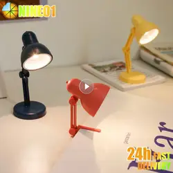 Mini lámpara de mesa LED plegable para libros nocturnos, protección ocular para computadora, estudio nocturno, lámpara de mesa magnética portátil de viaje, 2W