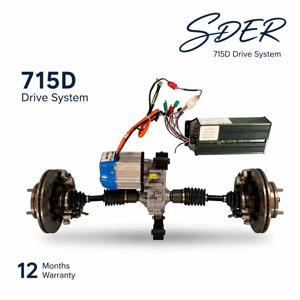 Electric Axle Kit with Independent Suspension ADC12 Compact Housing for 1KW 2KW DC Light Tuk Tuk Auto Rickshaw 715D