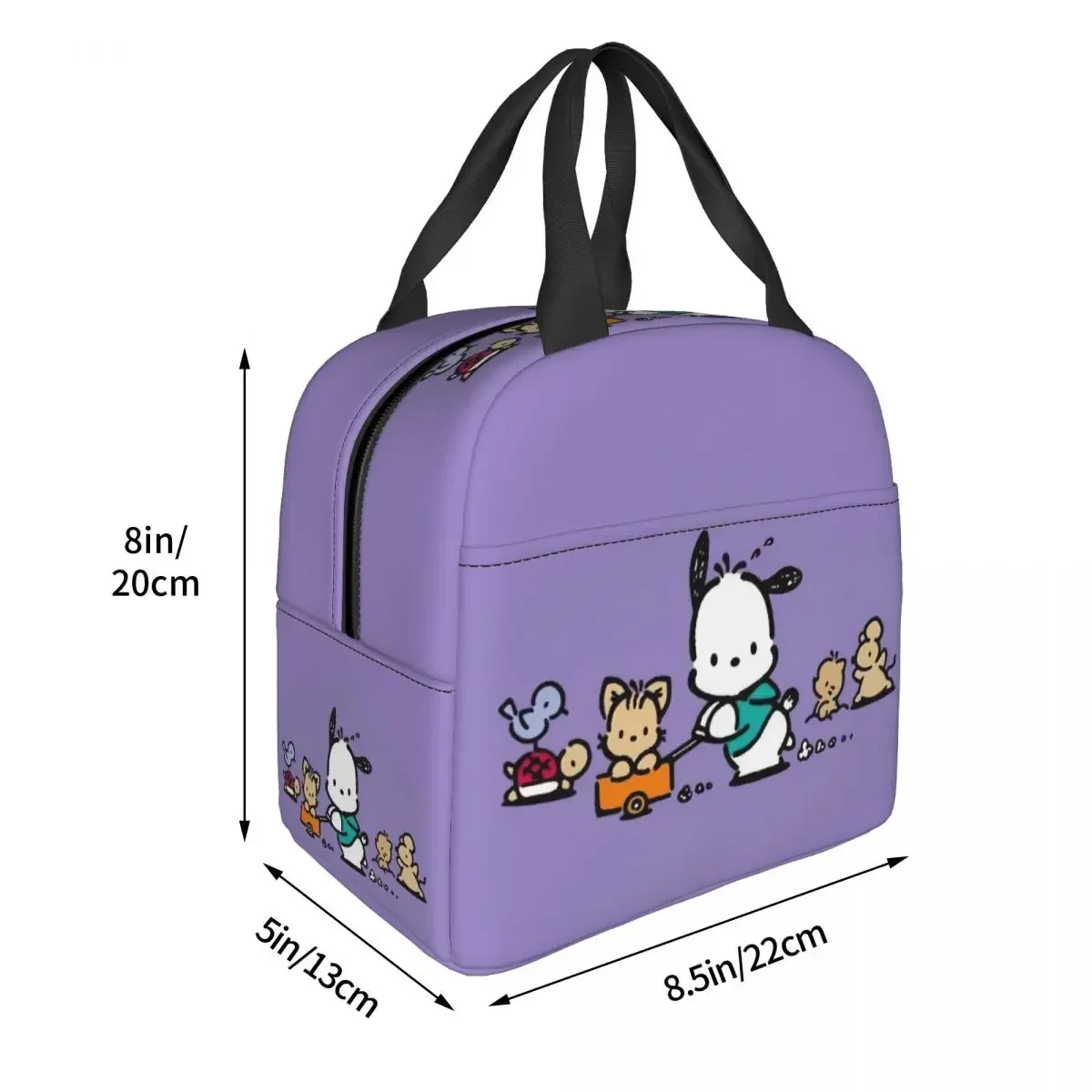 Pochacco Cartoon Dog Insulated Lunch Bags Cooler Bag Lunch Container High Capacity Lunch Box Tote Food Handbags School Outdoor