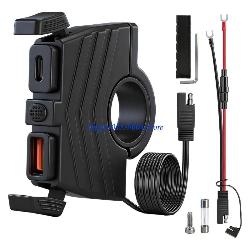 

Адаптер 12QM SAE-USB 30 Вт PD Type C и быстрая зарядка QC3.0 18 Вт для езды