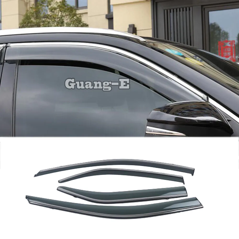 Car Body Styling Cover Sticker Lamp Plastic Window Glass Wind Visor Rain/Sun Guard Vent 4PCS For Toyota Camry 2015 2016 2017