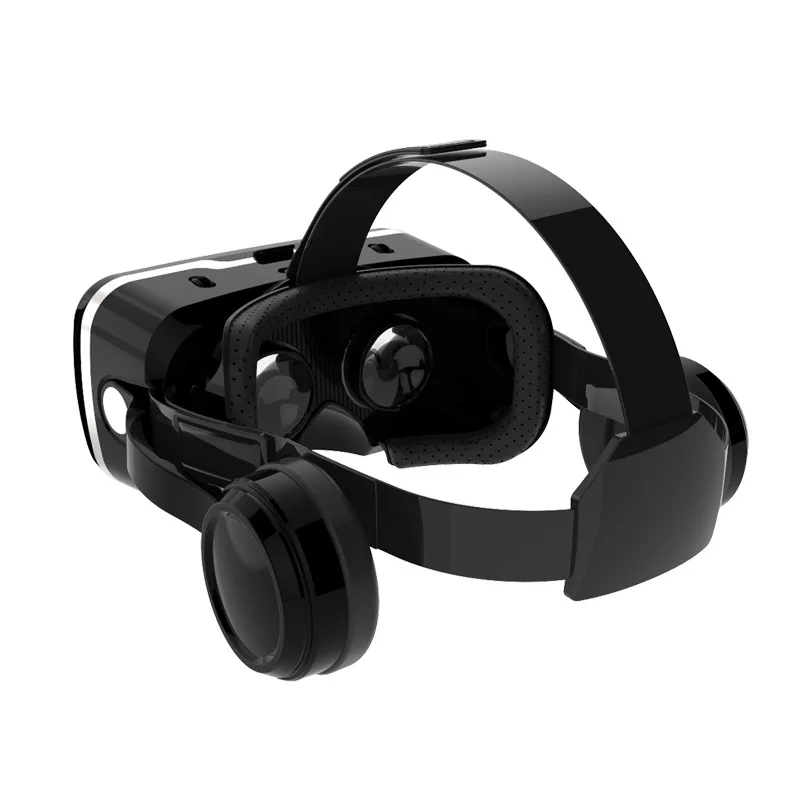 G04EA generasi ke-7 kacamata VR layar pembesar 350 inci 3D Virtual Reality Game pemimpin memakai headphone kacamata Digital