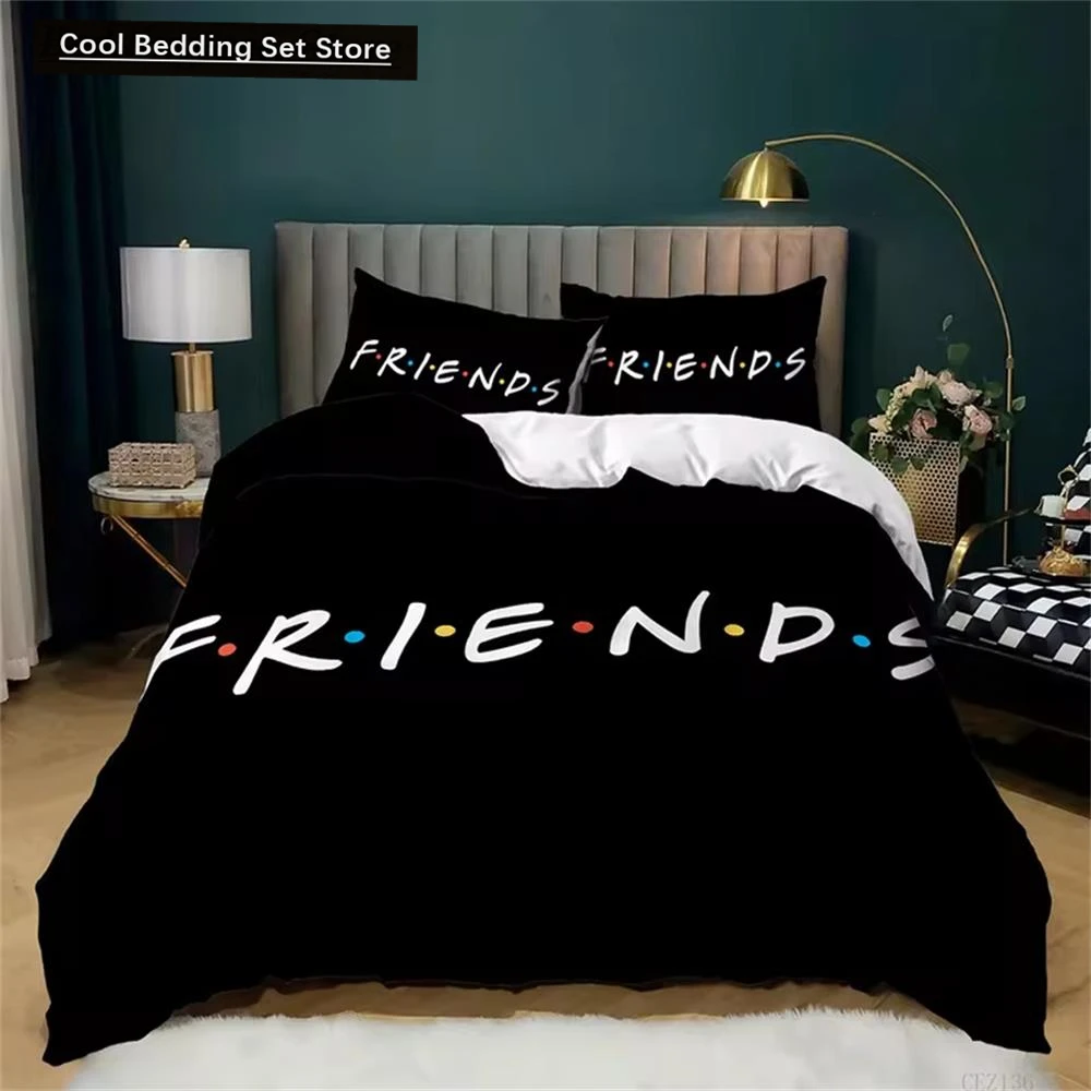 

Friends Tv Show Style Bedding Set For Bedroom Soft Bedspreads For Bed Linen Comefortable Duvet Cover Quilt And Pillowcase