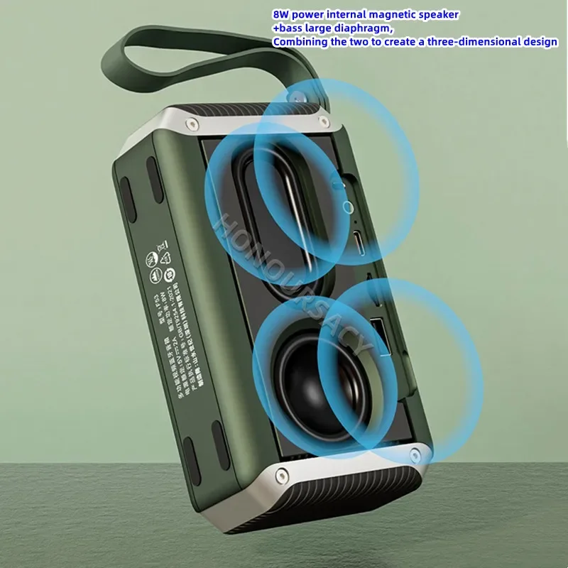 SANSUI F53 Portable FM Radio 4.3-inch LED Display Radio Wireless Bluetooth Speaker TF Card Slot MP4 Music Player Video Boom Box