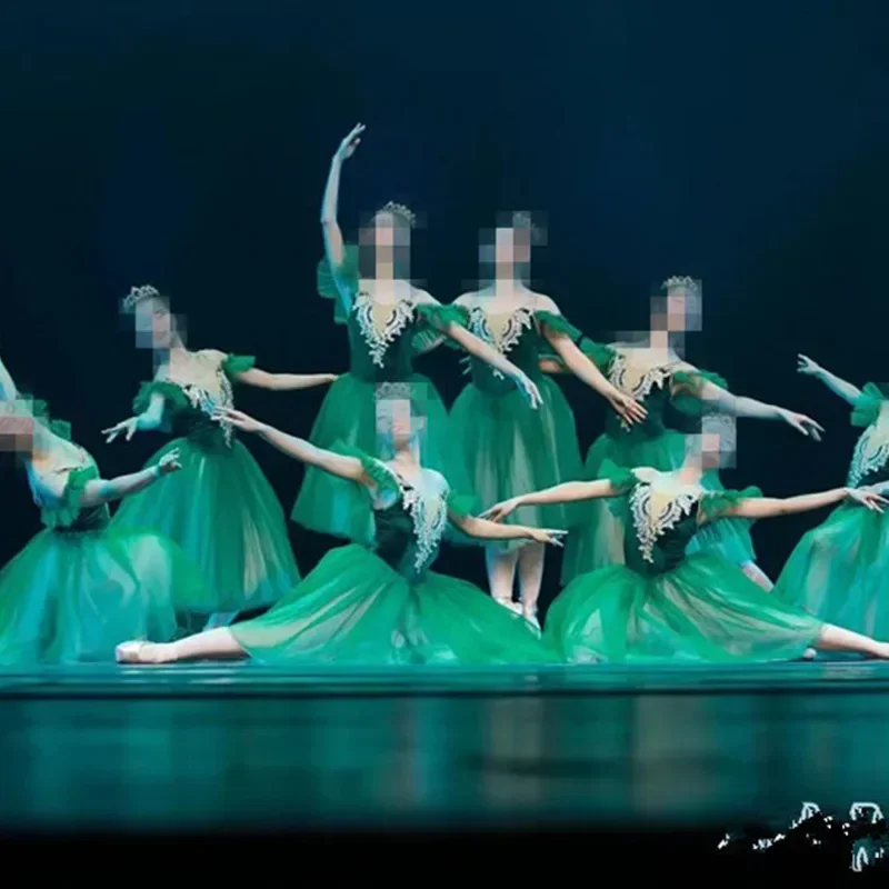 فستان باليه طويل أبيض توتو للأطفال والكبار والنساء رومانسي توتو بحيرة البجع للرقص تنورة راقصة الباليه أزياء أداء ملابس الرقص للفتيات #2