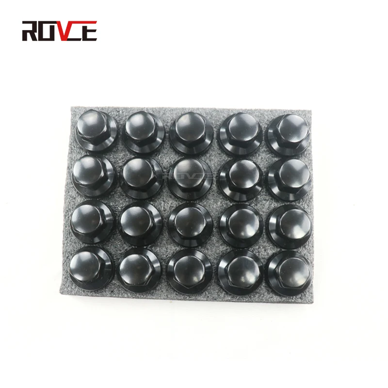 ROVCE 21mm Car Wheel Nut Caps Protection Anti-Rust Tire Screw Caps Nut For Range Rover Sport/Vogue/Evoque/Discovery 5 /Defender