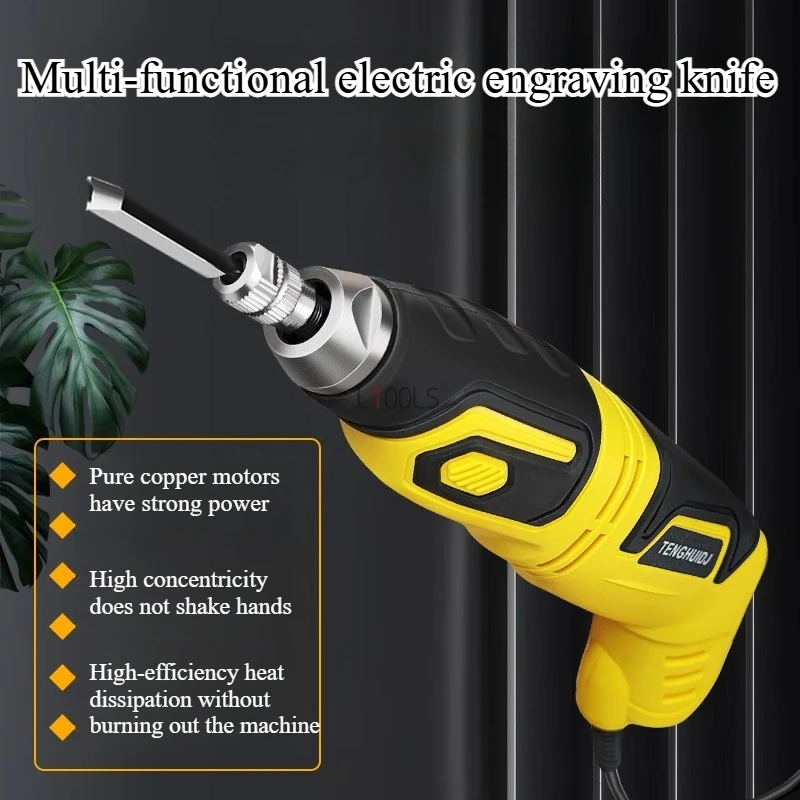 Automatic Electric Engraving Machine Multi-functional Handheld Engraving Knife Professional Woodworking Carving Chisel Tools