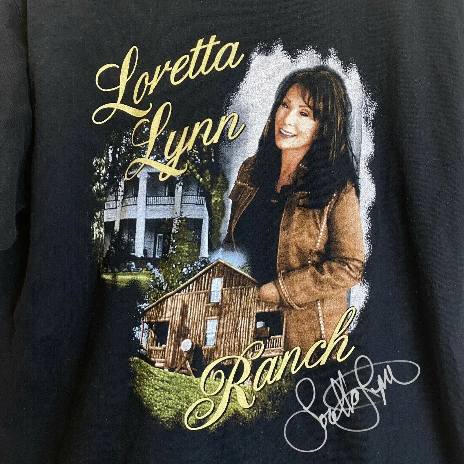 Loretta Lynn Ranch For Fans Cotton Black Full Size T Shirt AA1545