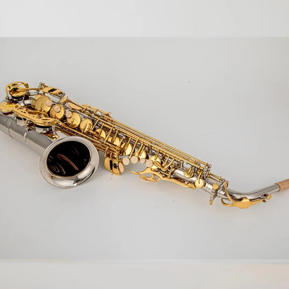 W037 Alto Saxophone E-flat Professional Saxophone Instrument  sax alto Silver gold High Quality