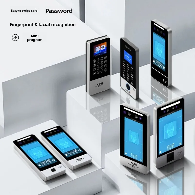 kob-facial-and-fingerprint-access-control-terminal-with-card-swipe-password-and-wifi-mini-program-4g-attendance-machine