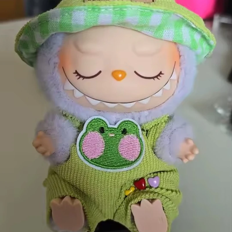 

For 15-17 cm Labubu v1v2 Outfit Accessories Mini Hat Overalls Set Decoration Small Clothes Children's Toys Birthday Gift