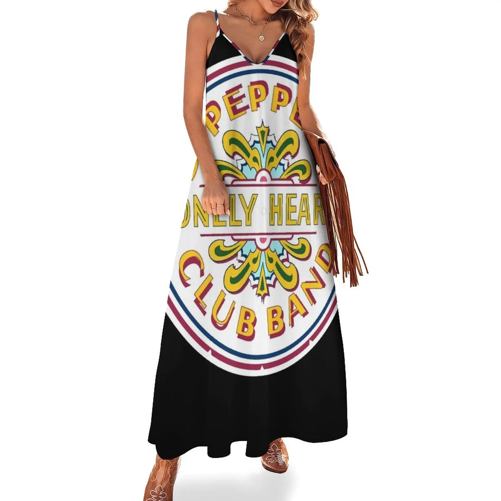 

[HIGH QUALITY] Sgt Pepper Logo Classic T-Shirt Sleeveless Dress ladies dresses for women 2024 luxury woman evening dress