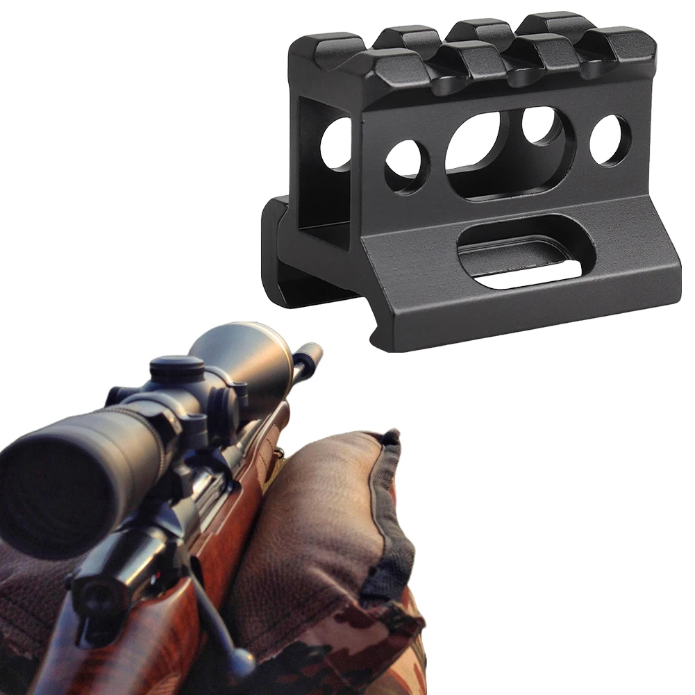 3 Slot 20mm Scope Riser Base Mount Aluminum Alloy Scope Mount Base Riser Block Mount for Picatinny Weaver Rail