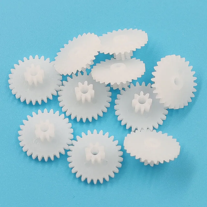 26T+8T 0.5M Double Layer Gears 26 Teeth OD=14mm + 8 Teeth od=5mm Plastic Pinion Wheel DIY Toy Accessories 26082A 26082B